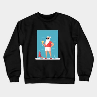 Funny Santa Tropical Christmas Crewneck Sweatshirt